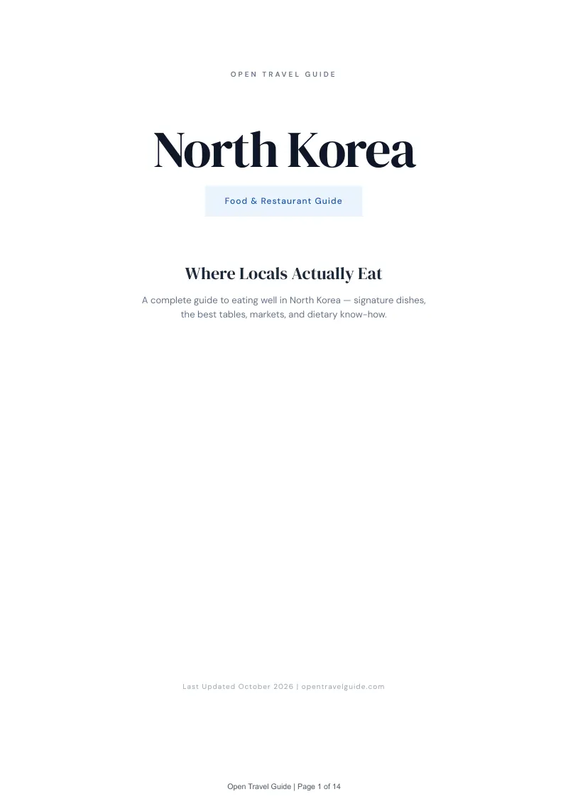 North Korea Food & Restaurant Guide: Cover