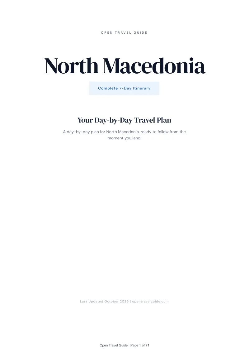 North Macedonia 7-Day Itinerary: Cover