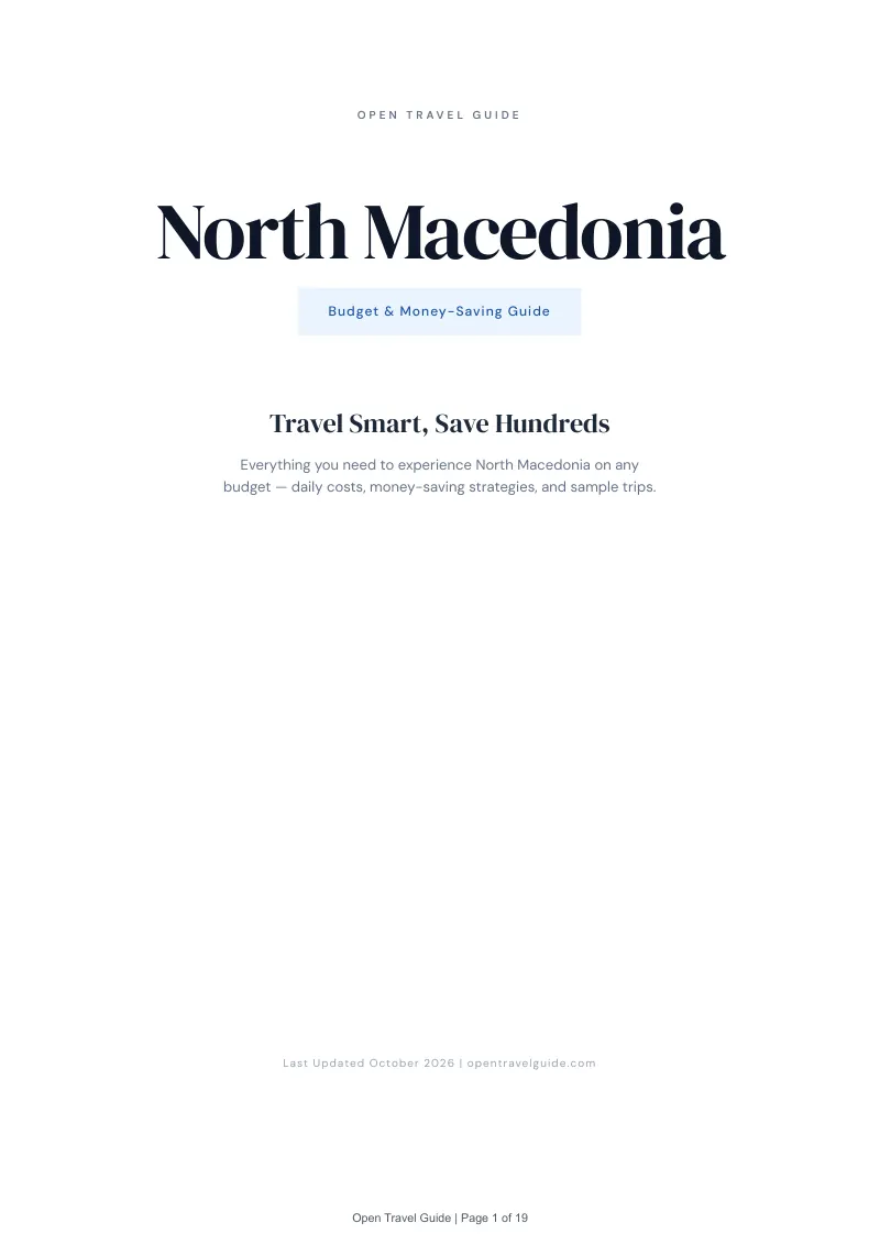 North Macedonia Budget & Money-Saving Guide: Cover