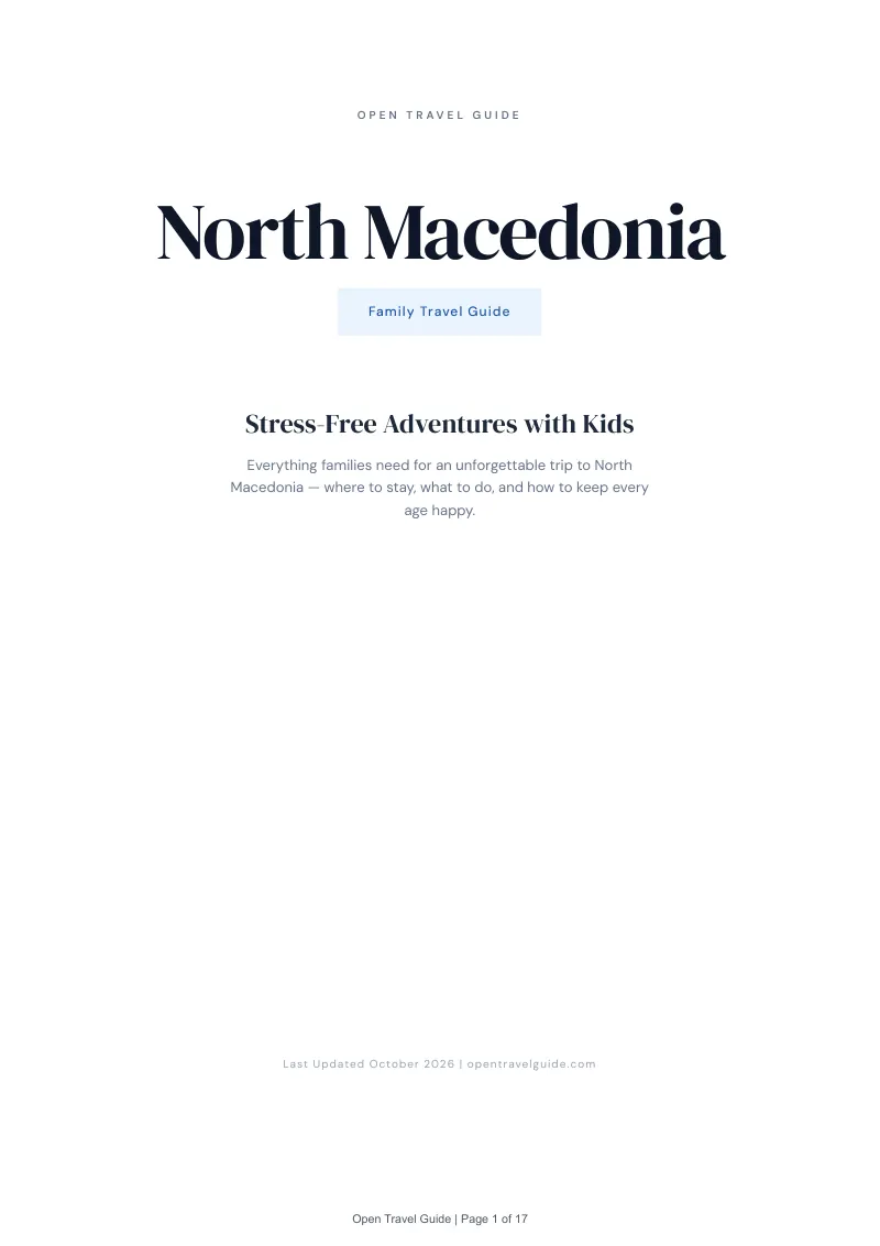 North Macedonia Family Travel Guide: Cover