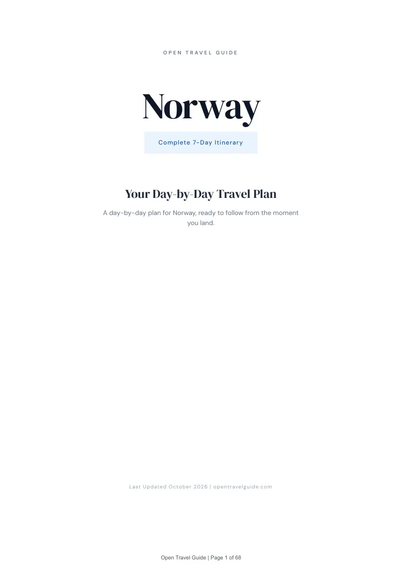 Norway 7-Day Itinerary: Cover