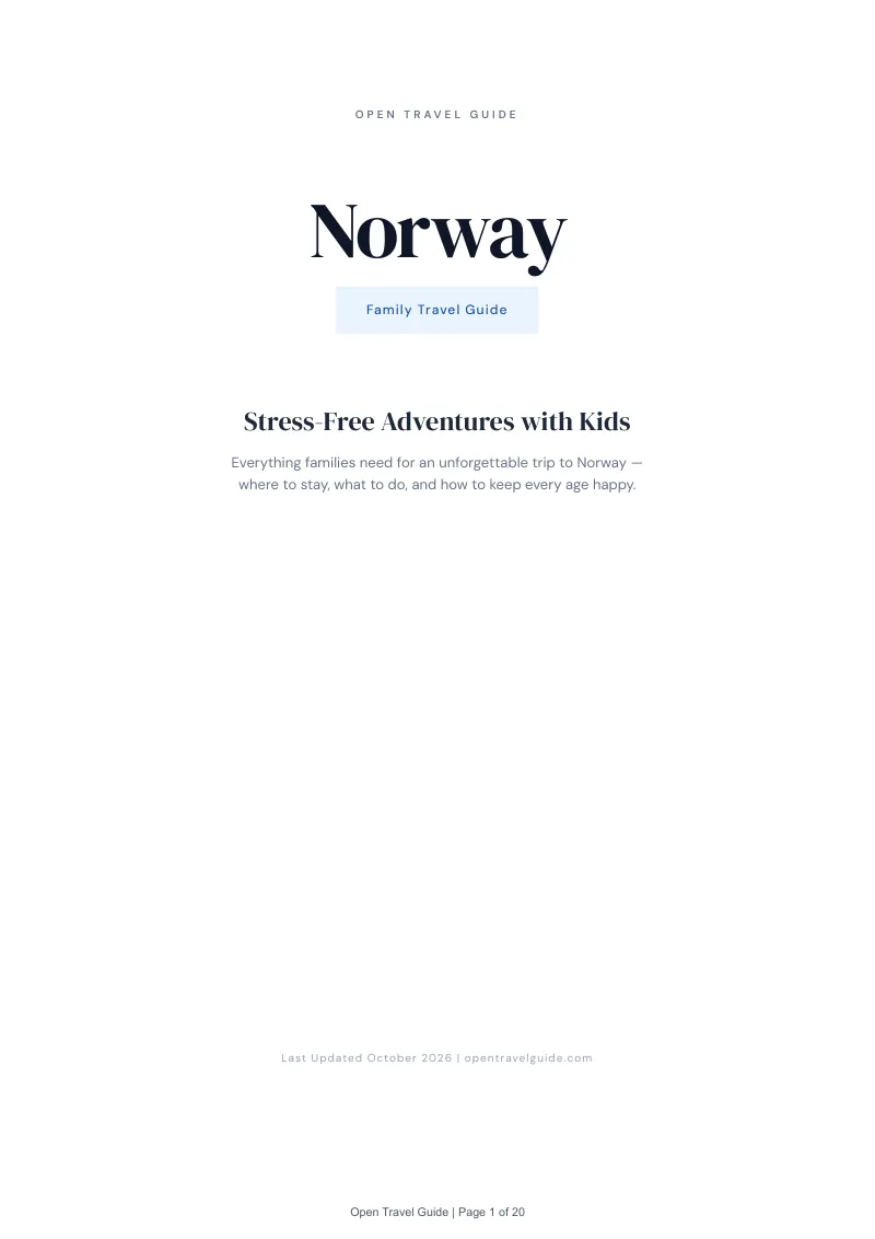 Norway Family Travel Guide: Cover