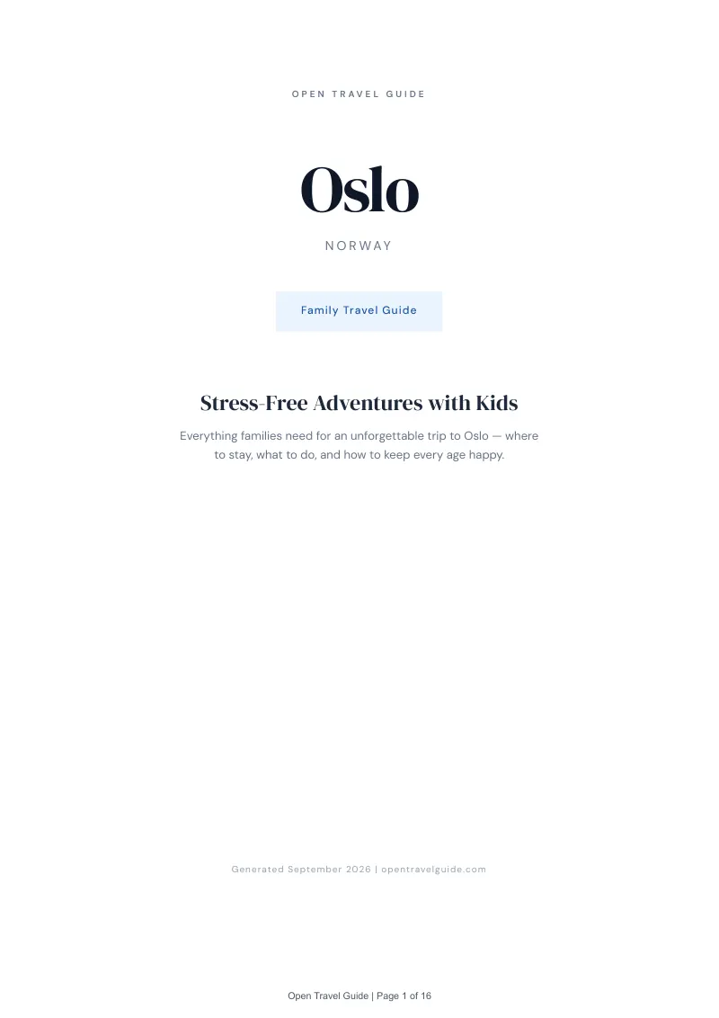 Oslo Complete Travel Bundle: Family guide · Cover
