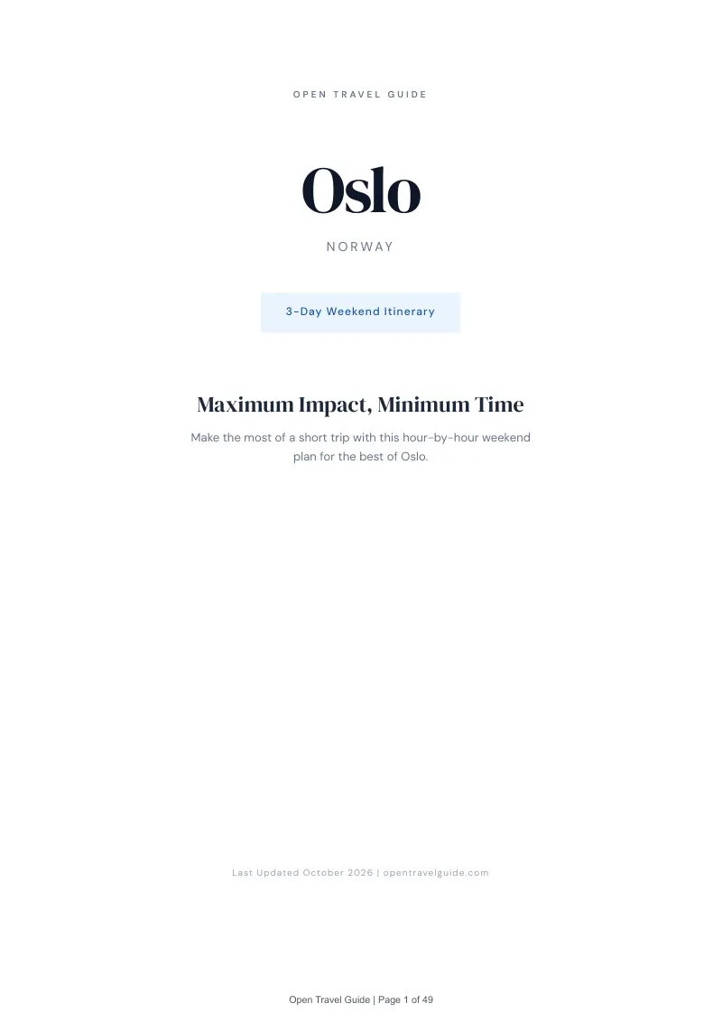 Oslo 3-Day Weekend Itinerary: Cover