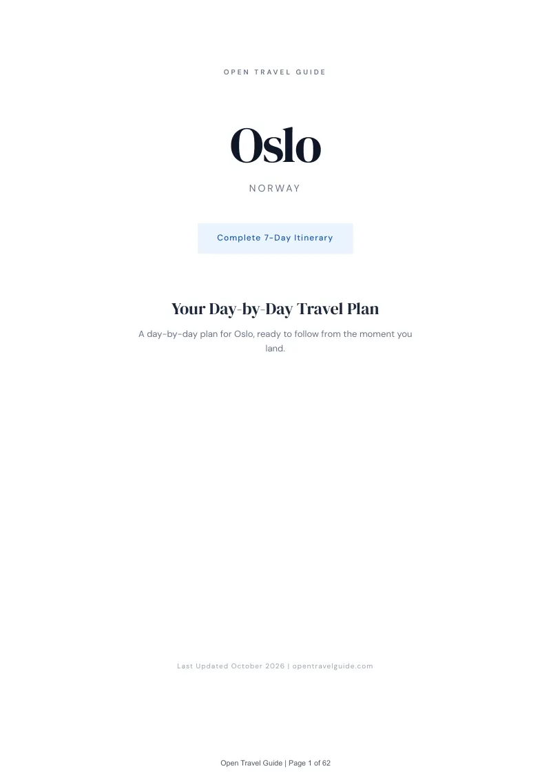 Oslo 7-Day Itinerary: Cover