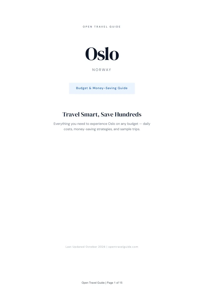 Oslo Budget & Money-Saving Guide: Cover