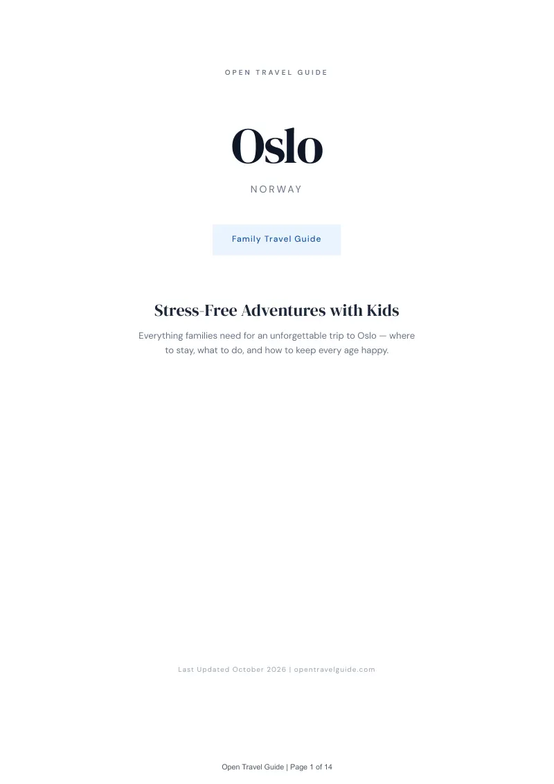 Oslo Family Travel Guide: Cover
