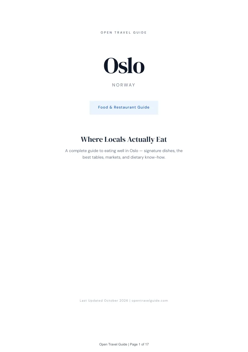 Oslo Food & Restaurant Guide: Cover