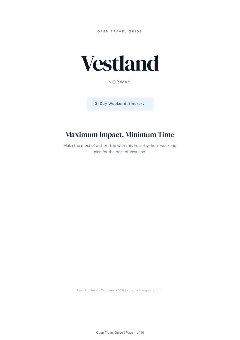 Vestland 3-Day Weekend Itinerary: Cover
