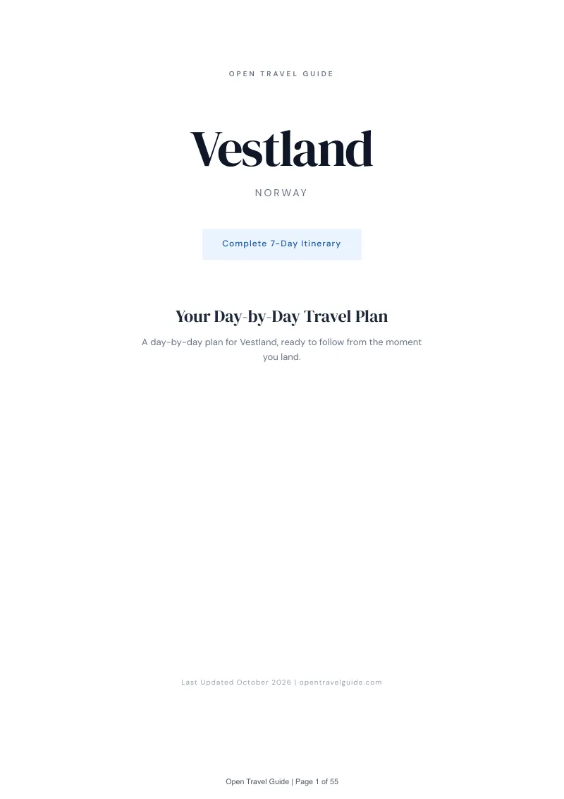 Vestland 7-Day Itinerary: Cover