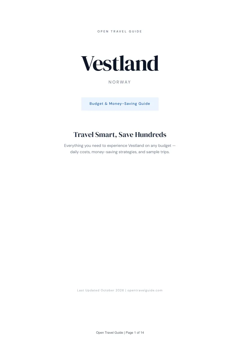 Vestland Budget & Money-Saving Guide: Cover