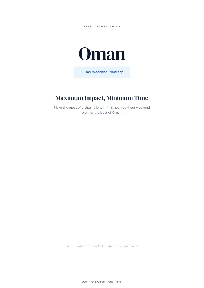 Oman 3-Day Weekend Itinerary: Cover