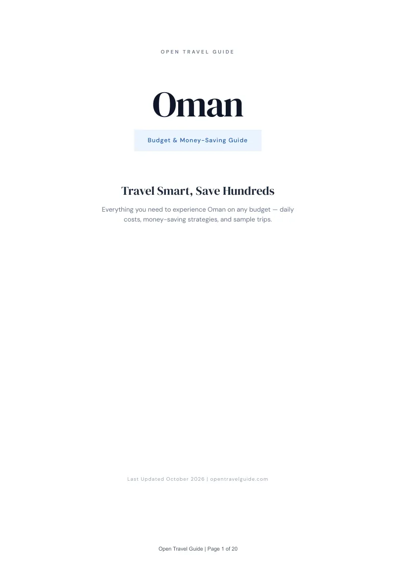 Oman Budget & Money-Saving Guide: Cover