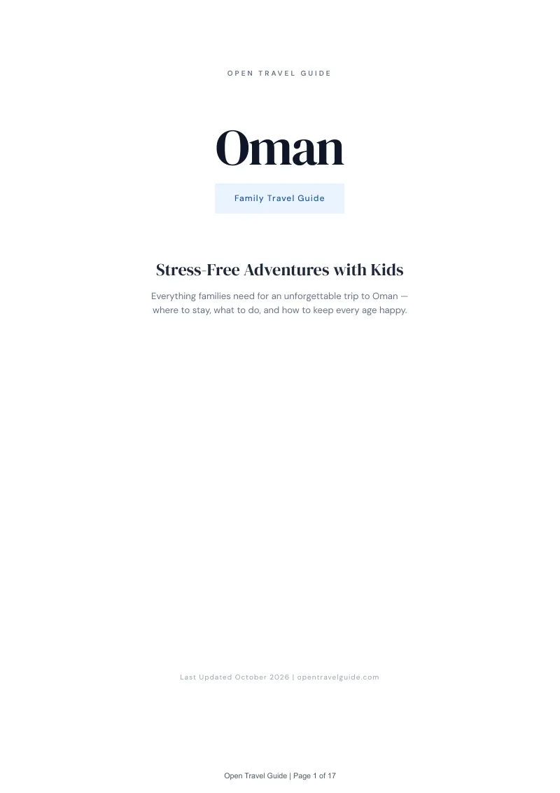 Oman Family Travel Guide: Cover