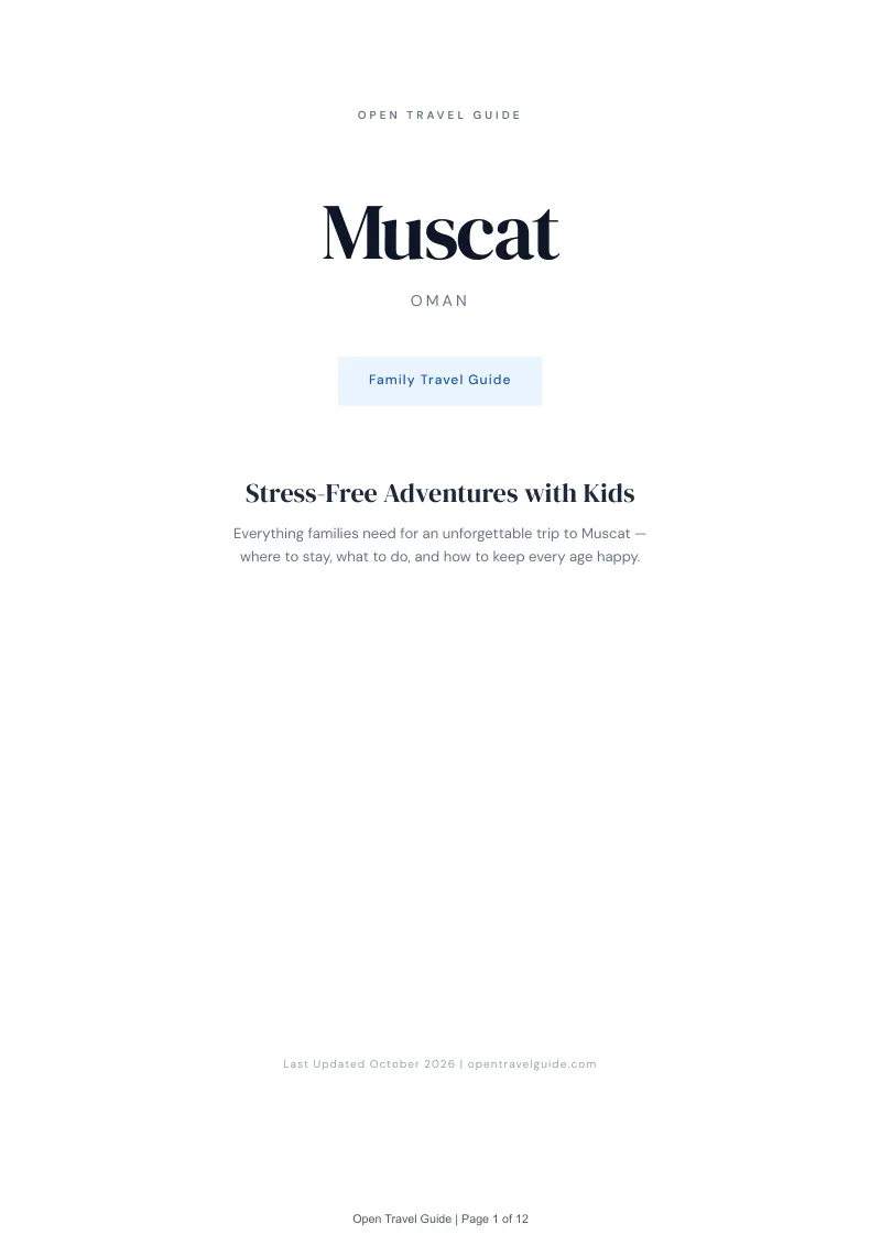 Muscat Family Travel Guide: Cover