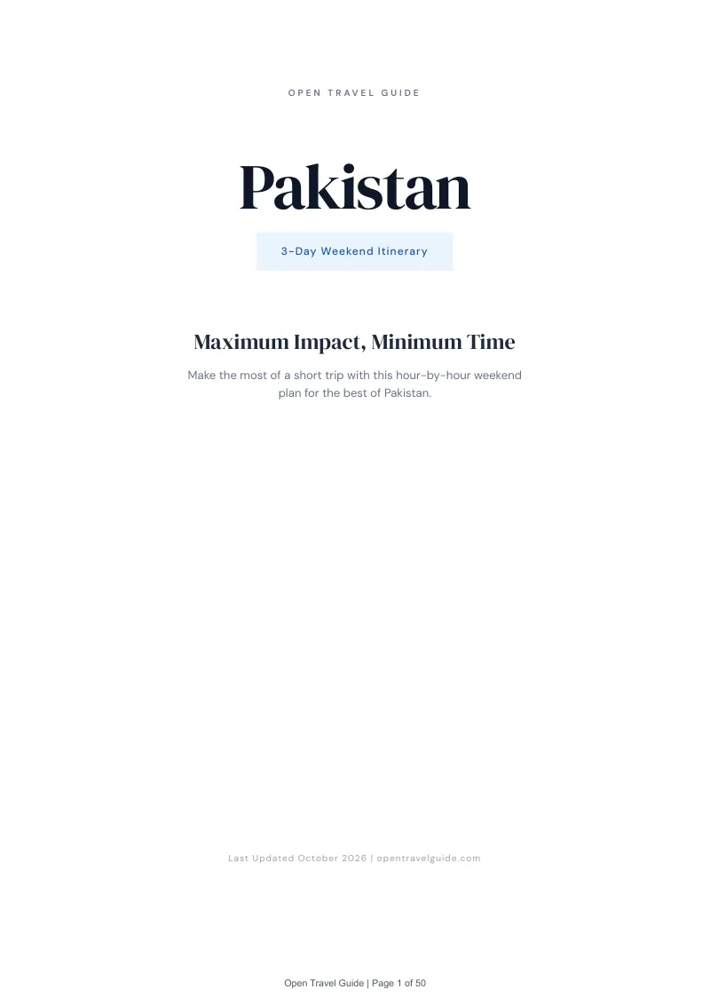 Pakistan 3-Day Weekend Itinerary: Cover
