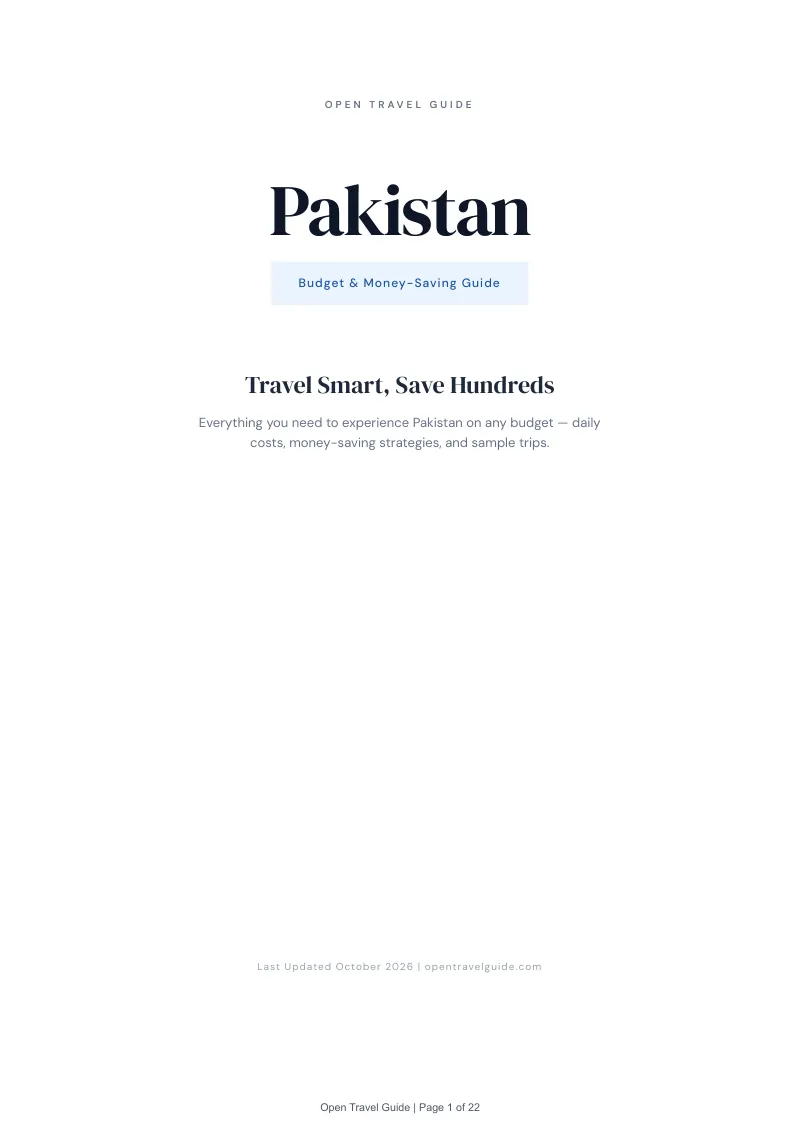 Pakistan Budget & Money-Saving Guide: Cover
