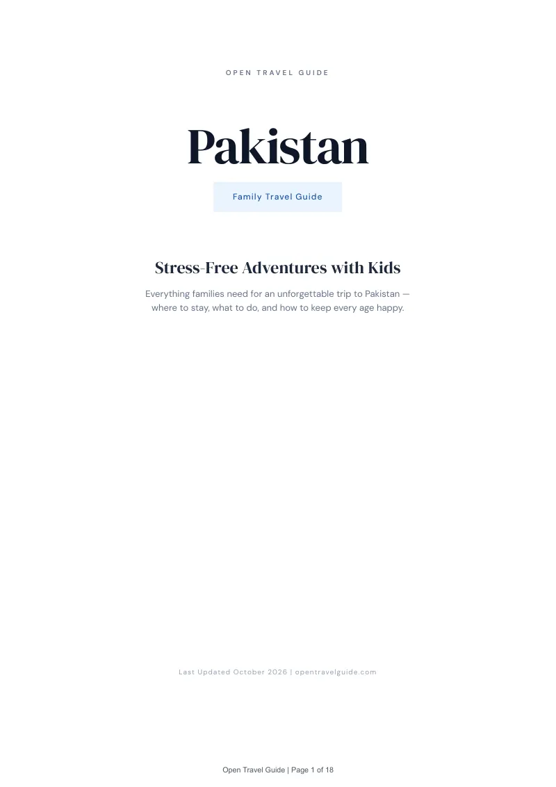 Pakistan Family Travel Guide: Cover