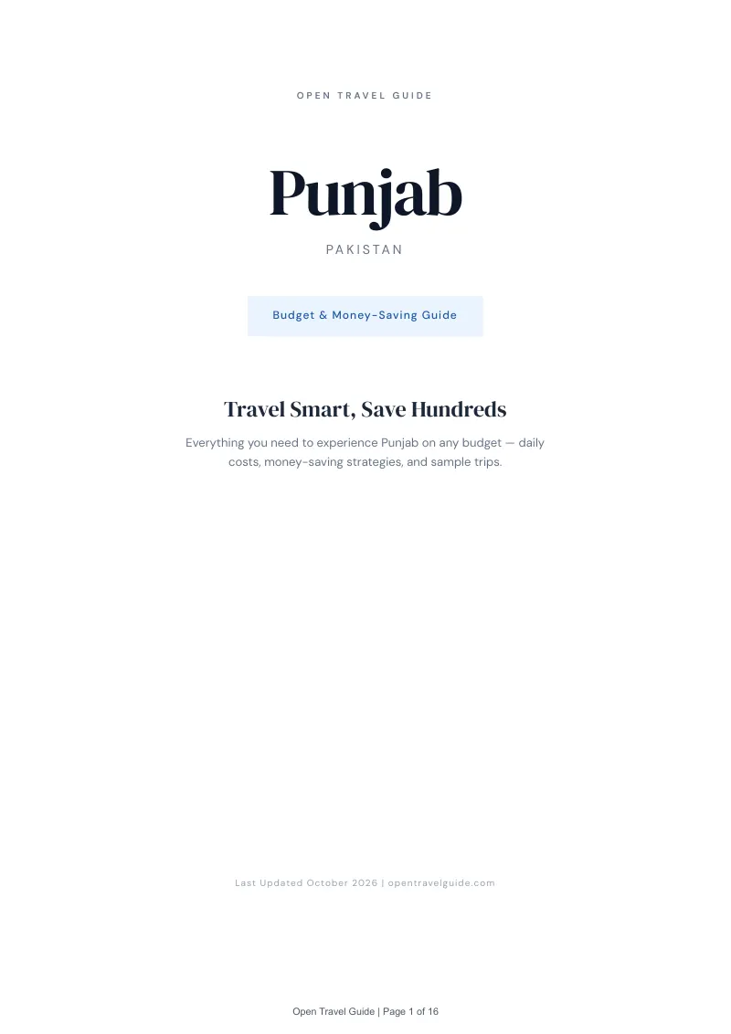 Punjab Budget & Money-Saving Guide: Cover