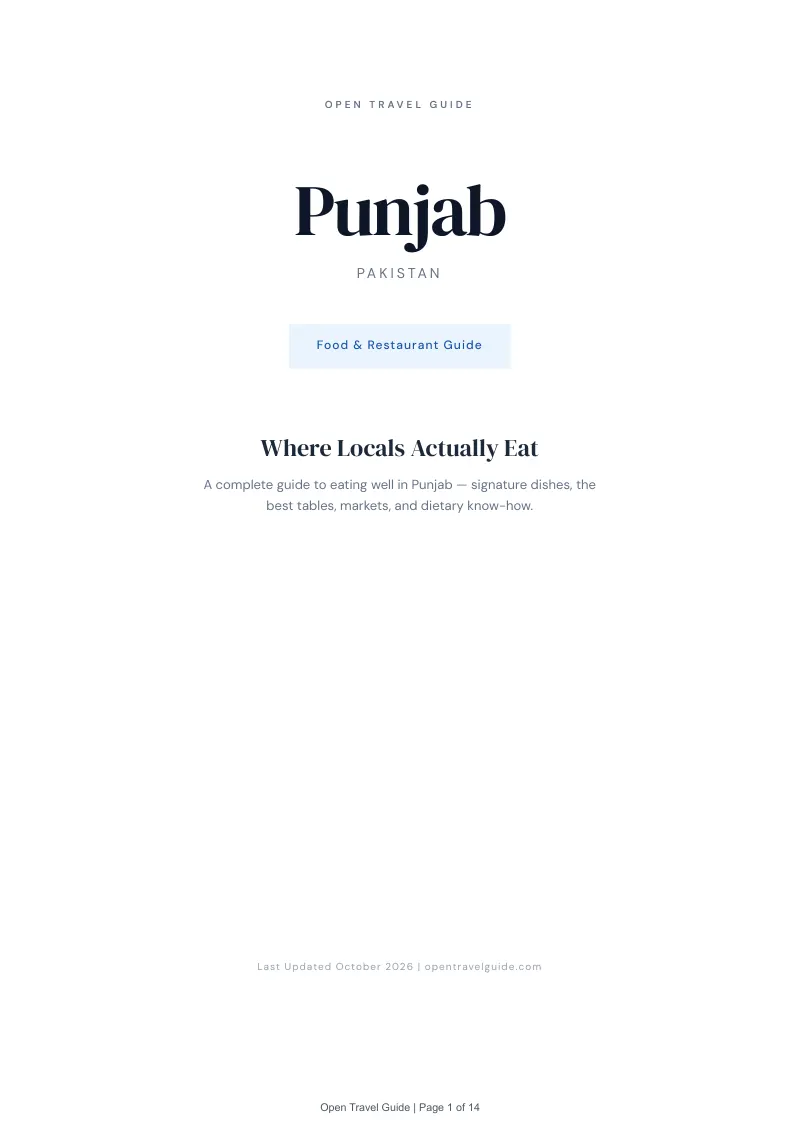 Punjab Food & Restaurant Guide: Cover