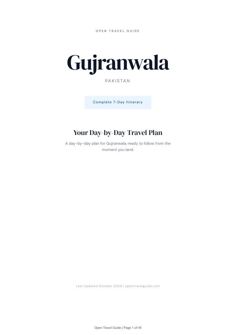 Gujranwala 7-Day Itinerary: Cover