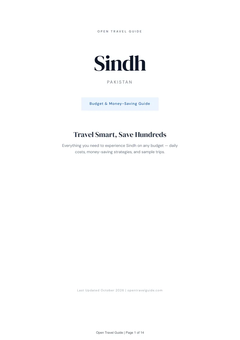 Sindh Budget & Money-Saving Guide: Cover