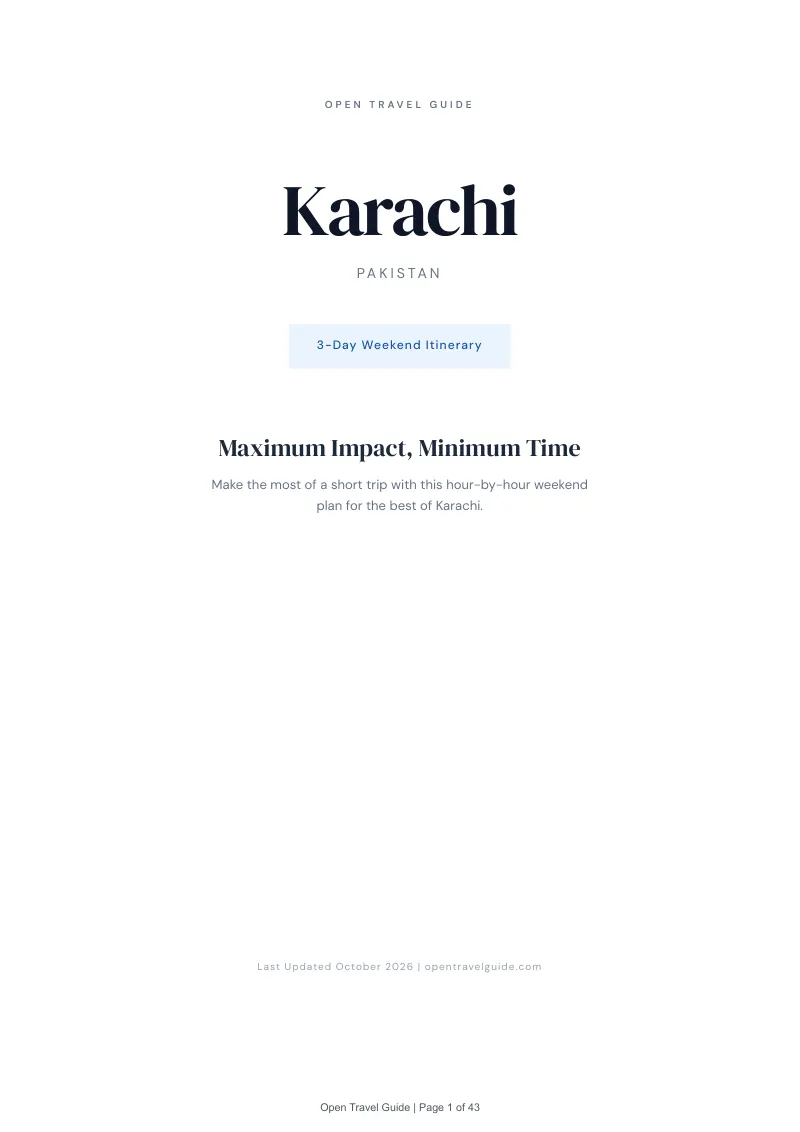 Karachi 3-Day Weekend Itinerary: Cover