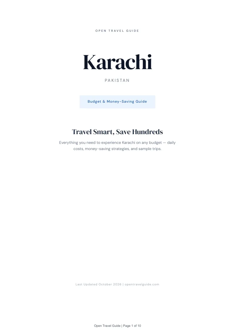 Karachi Budget & Money-Saving Guide: Cover