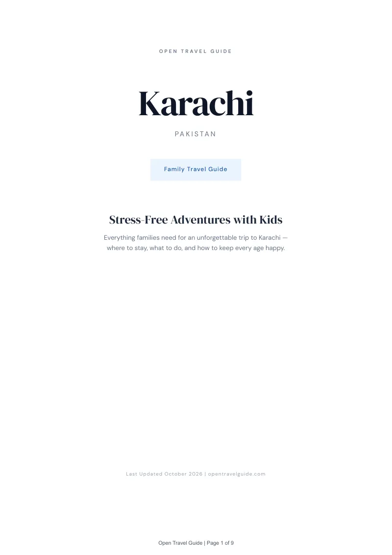 Karachi Family Travel Guide: Cover