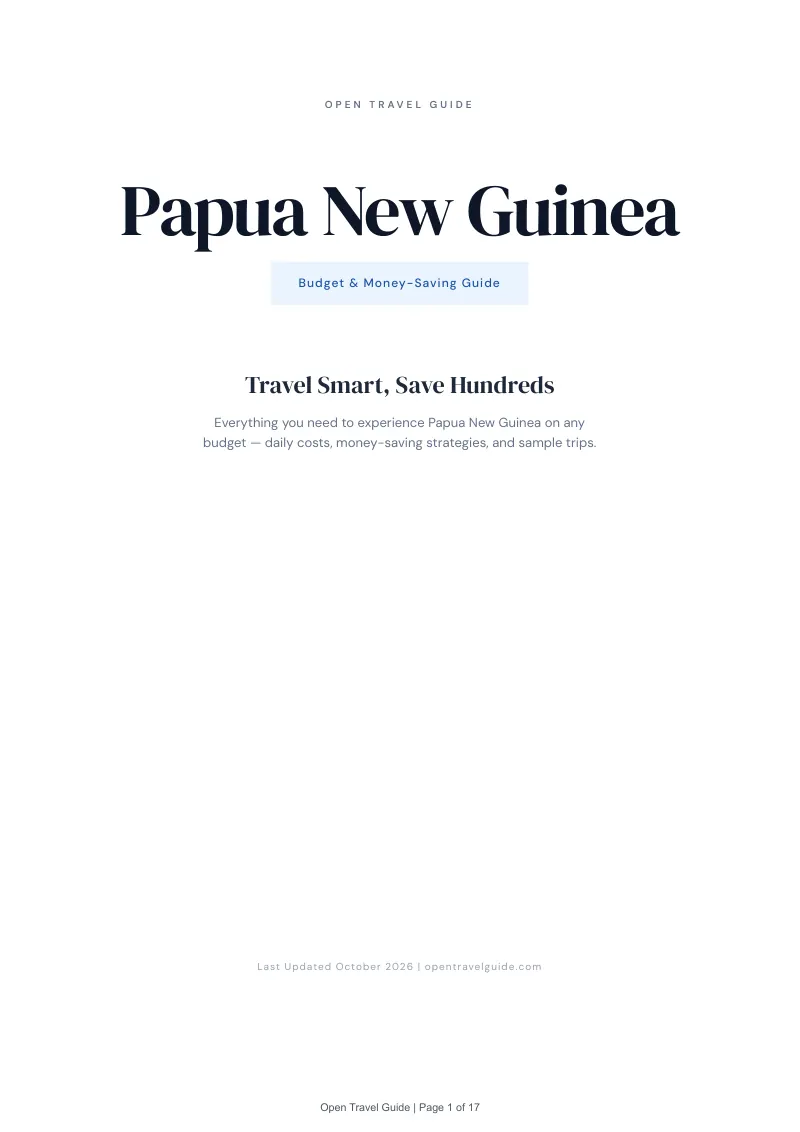 Papua New Guinea Budget & Money-Saving Guide: Cover