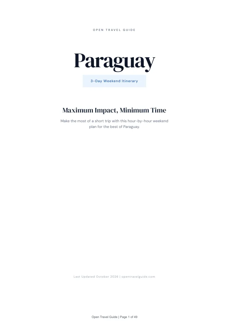 Paraguay 3-Day Weekend Itinerary: Cover