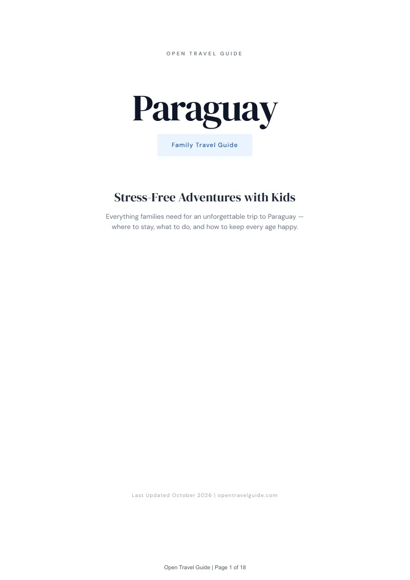 Paraguay Family Travel Guide: Cover