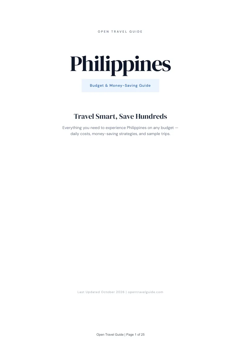 Philippines Budget & Money-Saving Guide: Cover