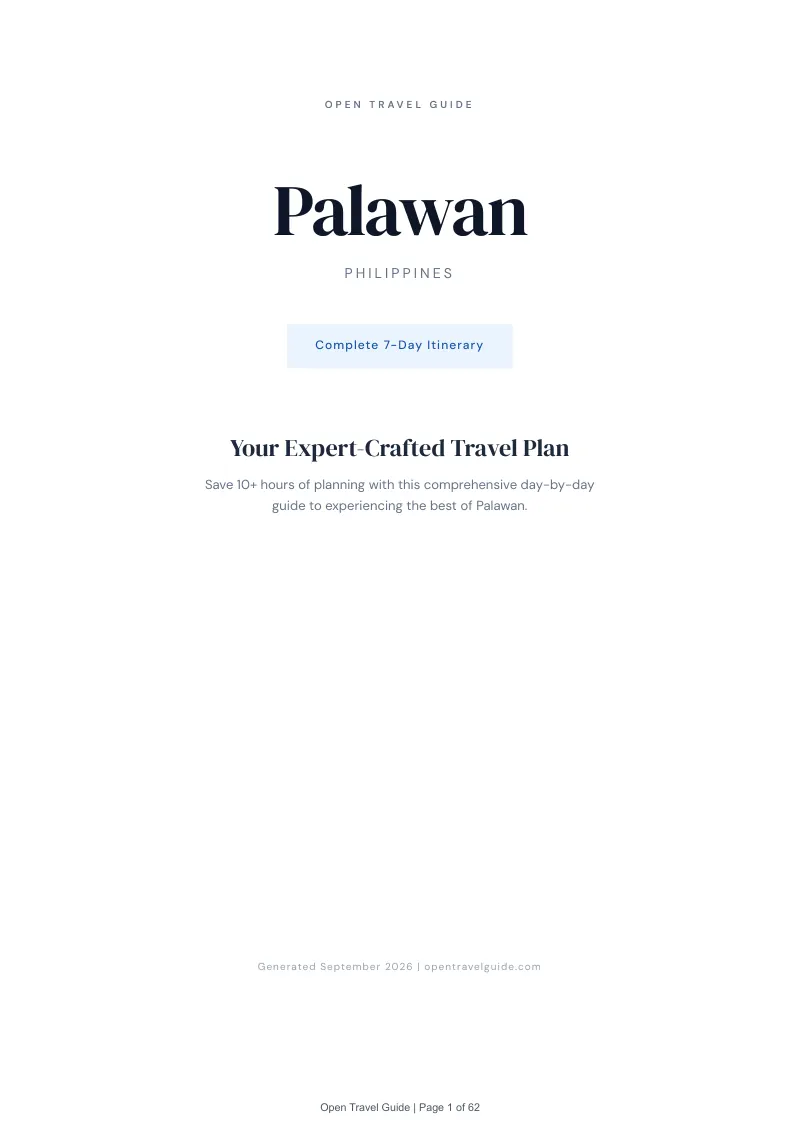 Palawan Complete Travel Bundle: 7-day itinerary · Cover