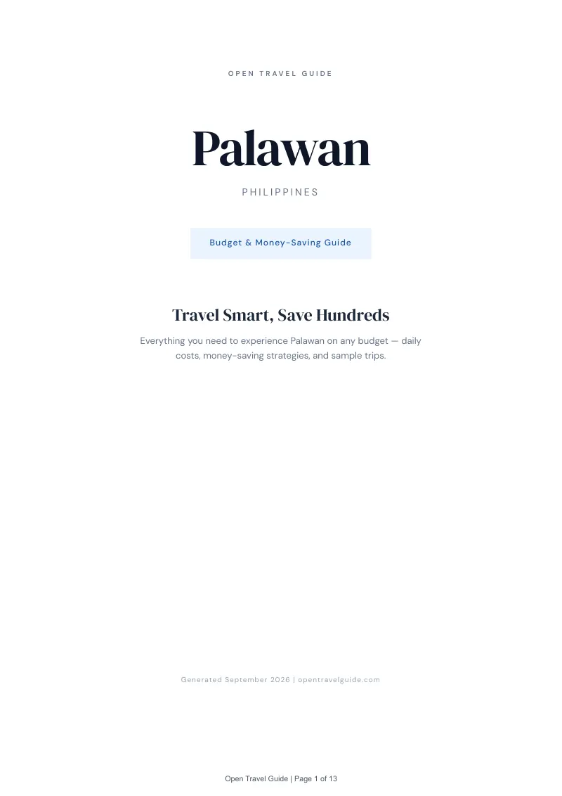 Palawan Complete Travel Bundle: Budget guide · Cover