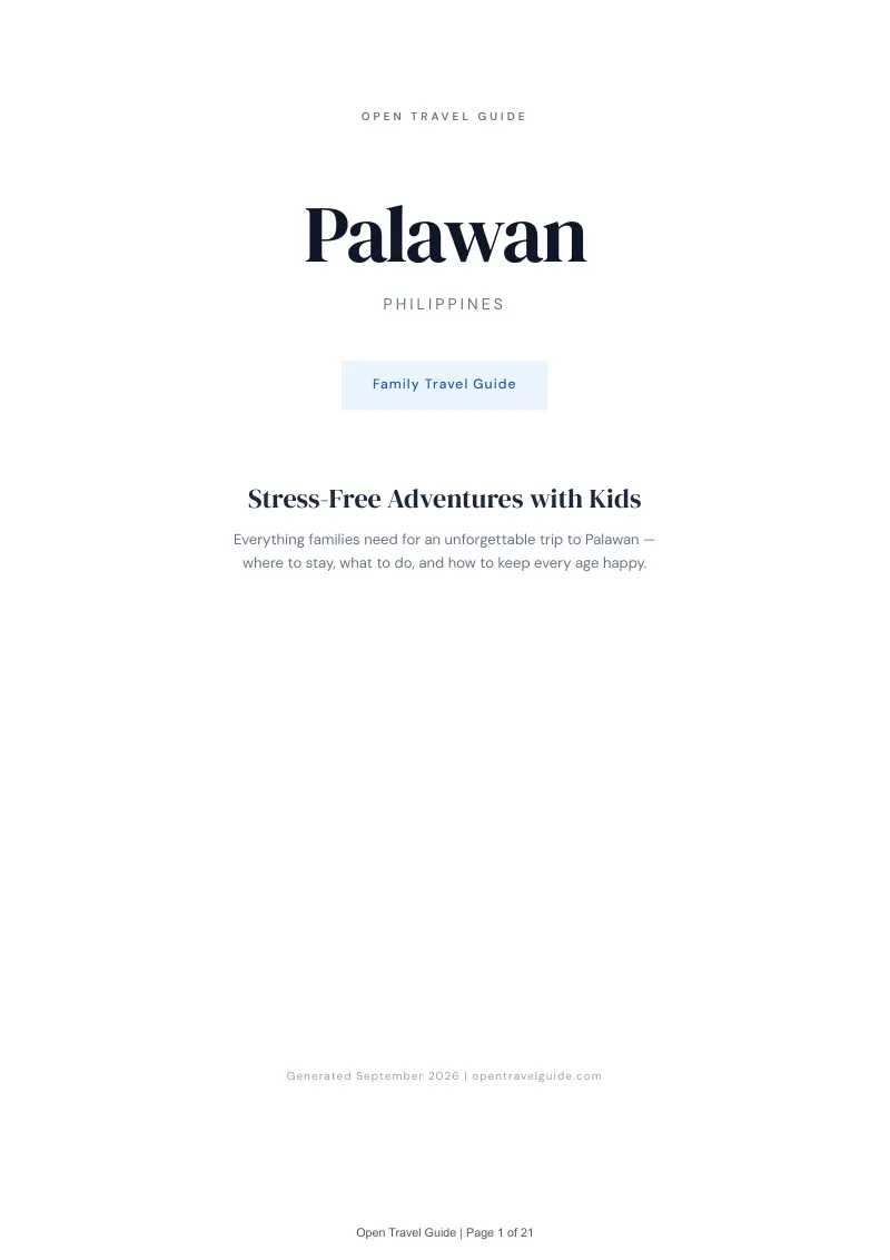 Palawan Complete Travel Bundle: Family guide · Cover