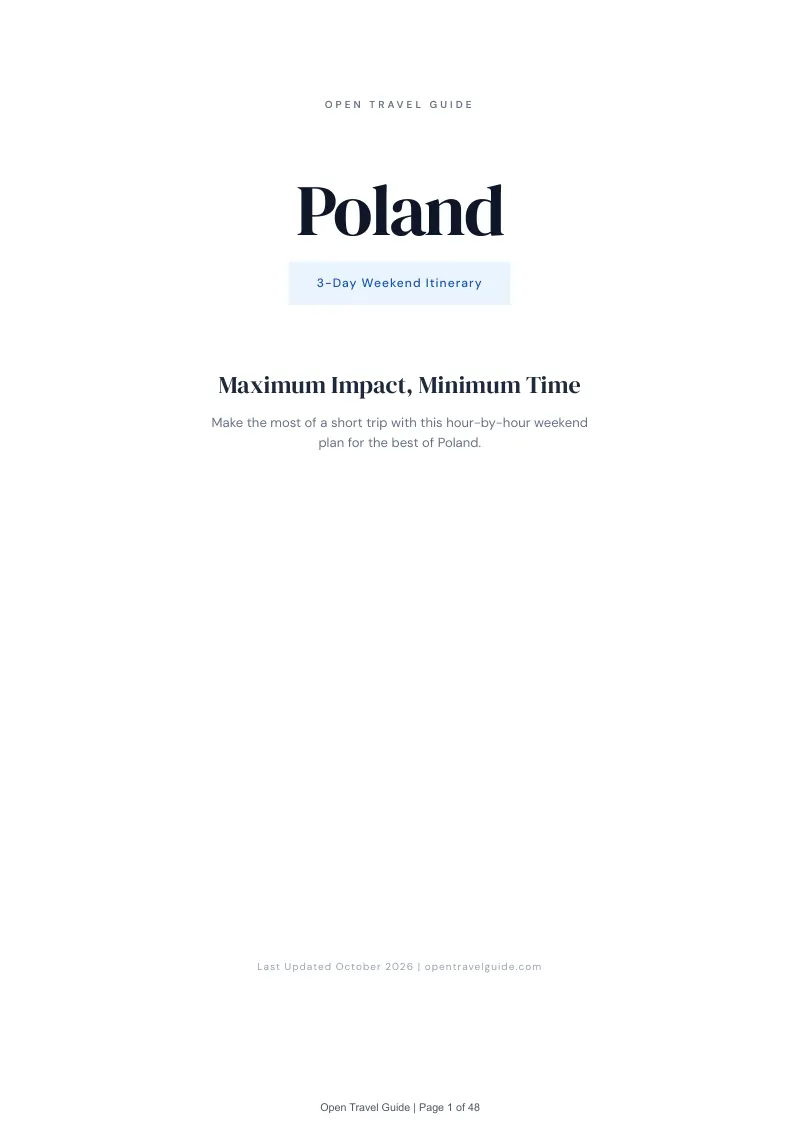 Poland 3-Day Weekend Itinerary: Cover