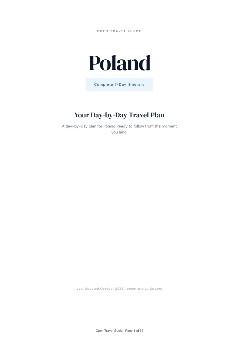 Poland 7-Day Itinerary: Cover