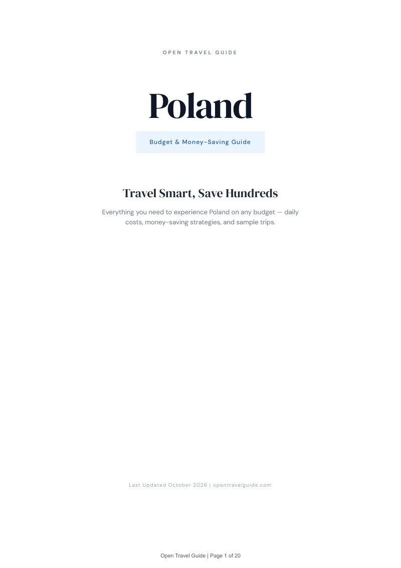 Poland Budget & Money-Saving Guide: Cover