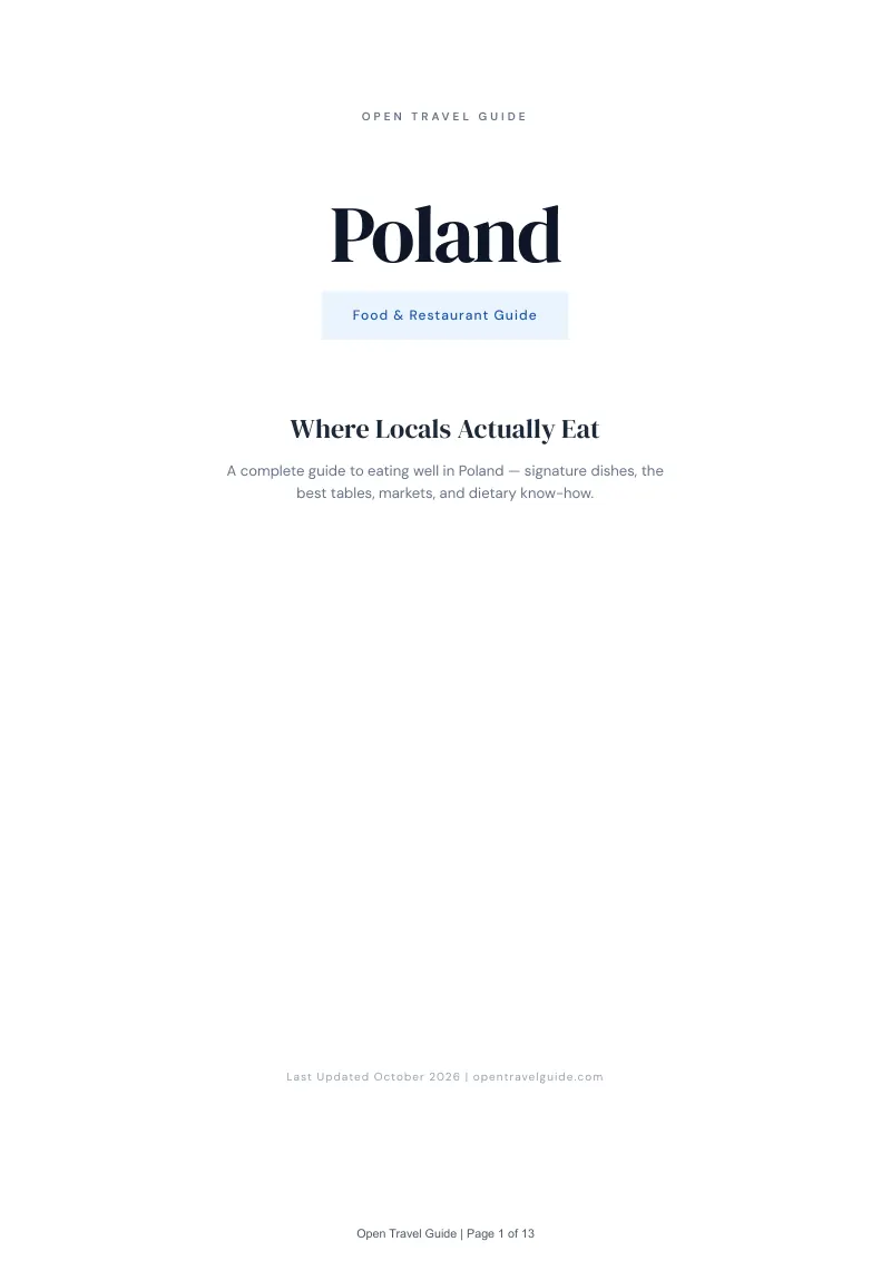 Poland Food & Restaurant Guide: Cover