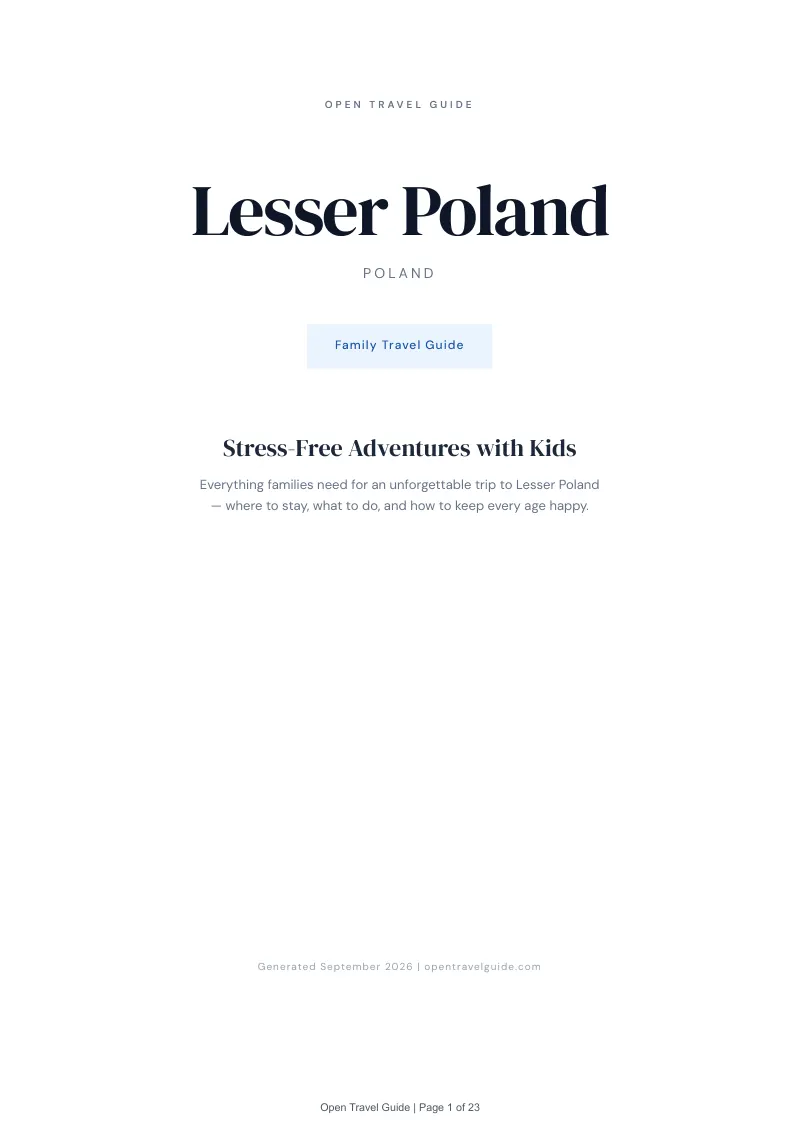 Lesser Poland Complete Travel Bundle: Family guide · Cover