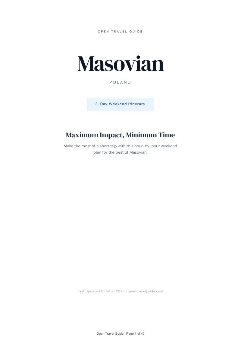 Masovian 3-Day Weekend Itinerary: Cover