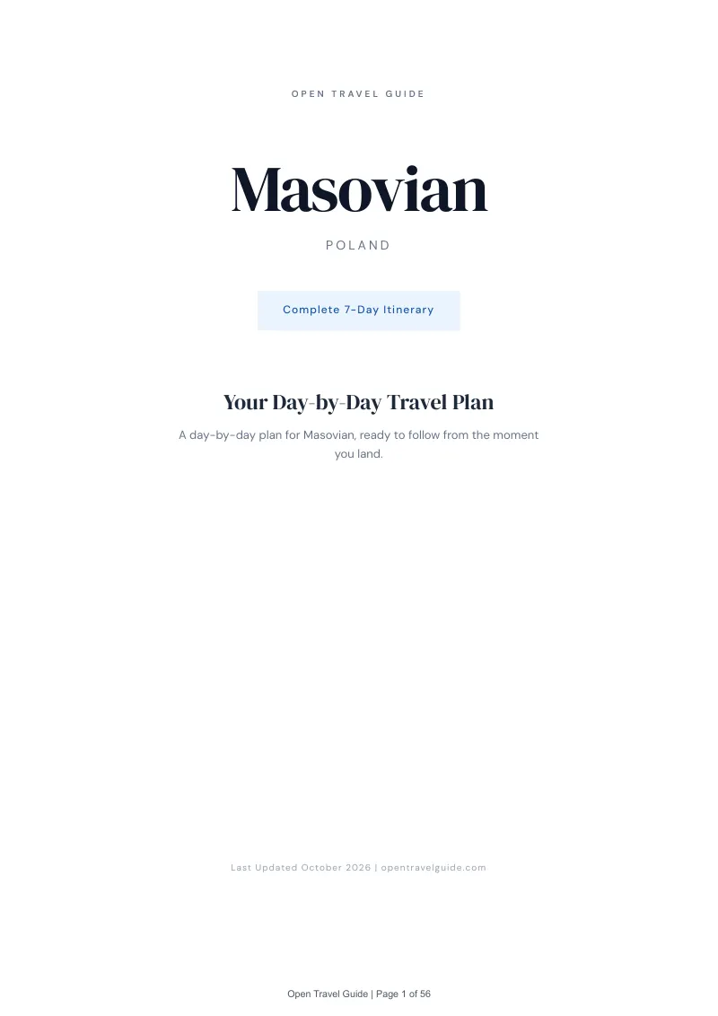 Masovian 7-Day Itinerary: Cover