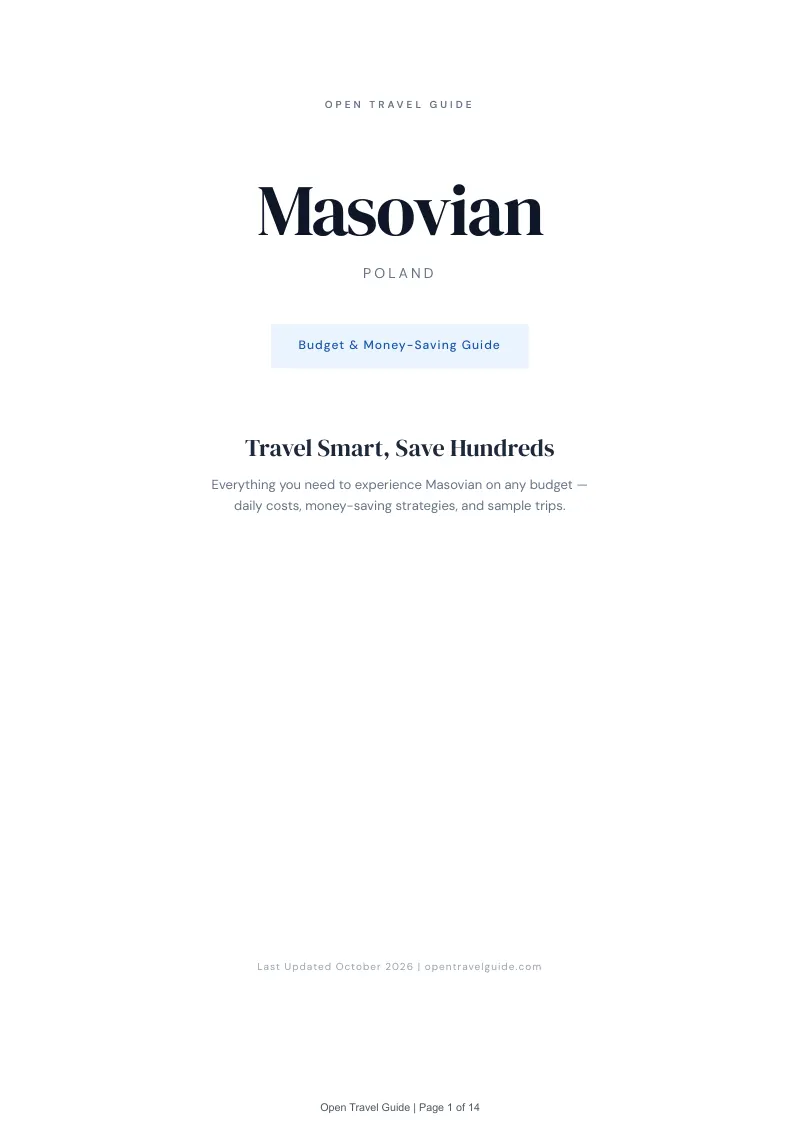 Masovian Budget & Money-Saving Guide: Cover