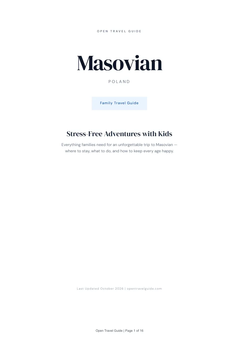 Masovian Family Travel Guide: Cover
