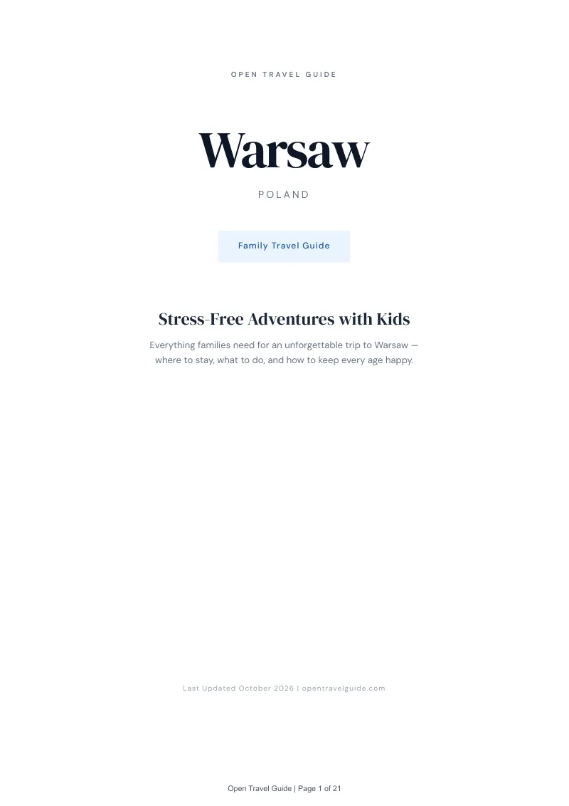 Warsaw Family Travel Guide: Cover