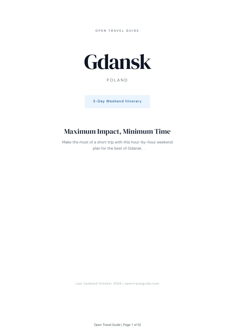 Gdansk 3-Day Weekend Itinerary: Cover