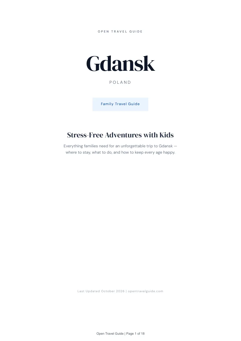 Gdansk Family Travel Guide: Cover