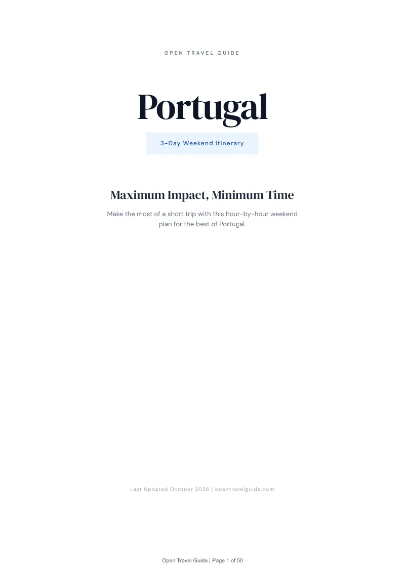 Portugal 3-Day Weekend Itinerary: Cover