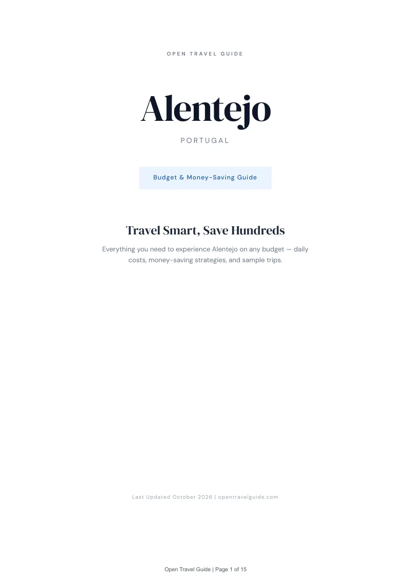 Alentejo Budget & Money-Saving Guide: Cover